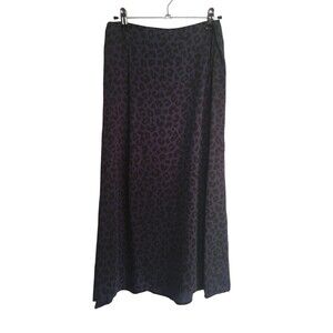 Marine Layer Skirt Women's Size 2 Navy Black Animal Print Maxi Tencel Lyocell